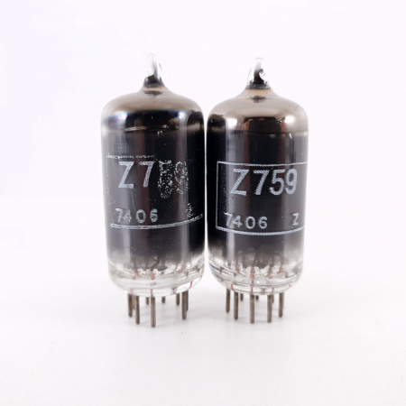 2 X Z759 GEC TUBE. 1970s PRODUCTION. MATCHED PAIR. CV ENA