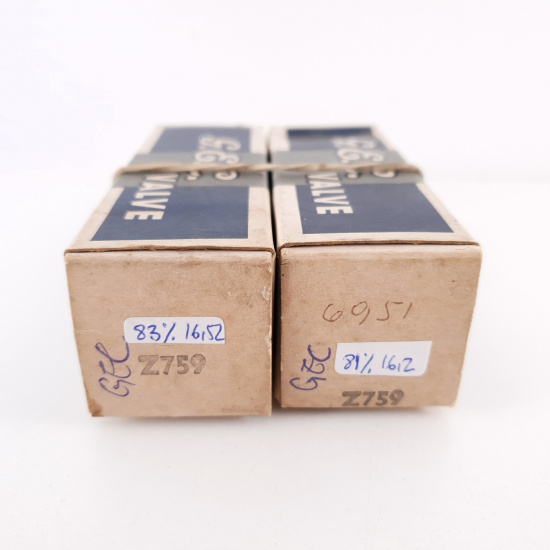 2 X Z759 GEC TUBE. 1970s PRODUCTION....
