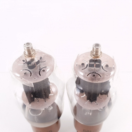 2 X 6AL6G RAYTHEON TUBE. 1969 PROD. BLACK PLATES. 110/110% MATCH PAIR. 1. CH106