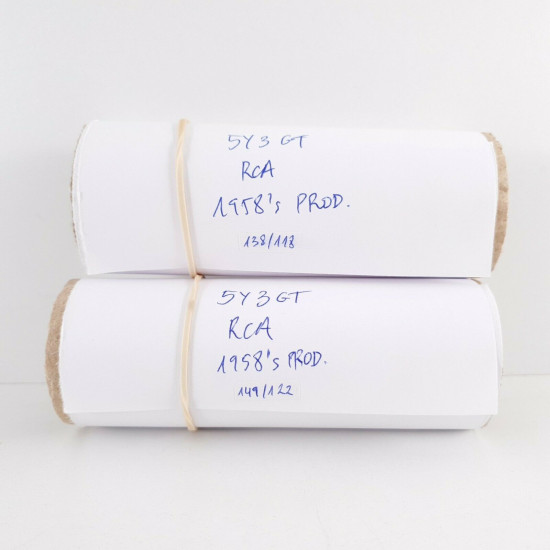 2 X 5Y3GT RCA TUBE. 1958s PRODUCTION. MATCHED PAIR. 4. CH41