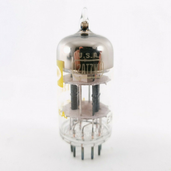 1 X 12AT7WA TUBE. RAYTHEON BRAND. 3 MICAS. BLACK PLATES. CF  ENA