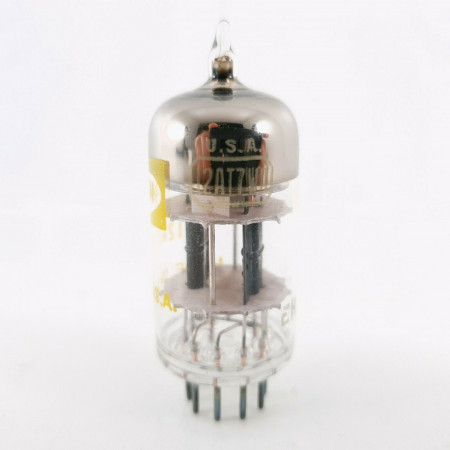 1 X 12AT7WA TUBE. RAYTHEON BRAND. 3 MICAS. BLACK PLATES. CF  ENA