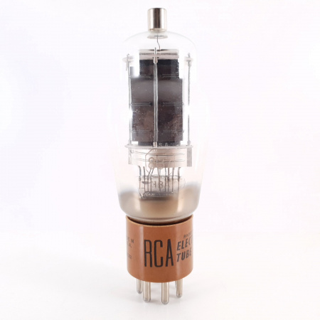 1 X 837 RCA TUBE. 1950s PROD. BLACK PLATES. RECTANGULAR GETTER. 5. CH106