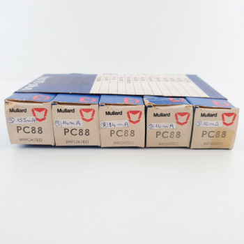 5 X PC88 MULLARD TUBE. DIMPLE GETTER. 1960s PROD. MATCHED QUINTET. CU  ENA