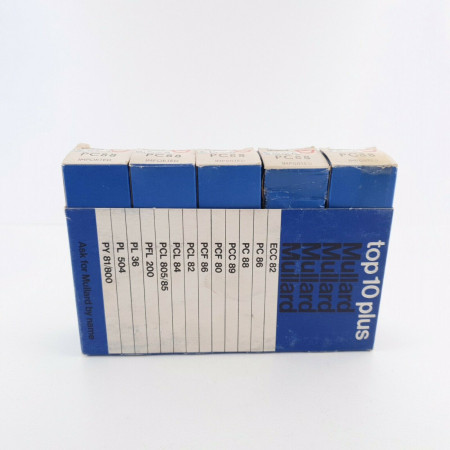 5 X PC88 MULLARD TUBE. DIMPLE GETTER. 1960s PROD. MATCHED QUINTET. CU  ENA