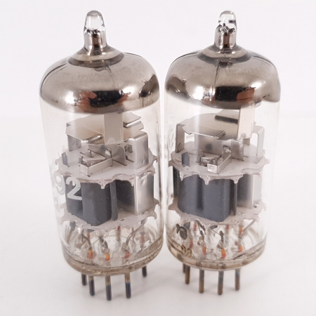 2 X CV2492 / 6922 / E88CC TUBE. 1960s BRITISH PROD. MATCHED PAIR. CO ENA