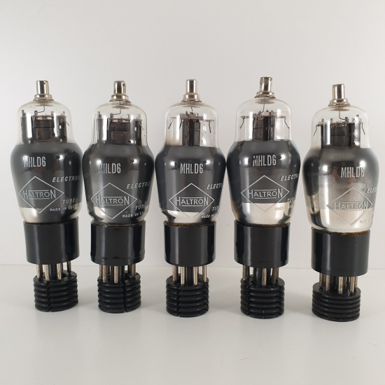 5 X MHLD6 HALTRON TUBE. BLACK PLATES....