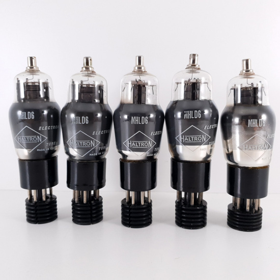 5 X MHLD6 HALTRON TUBE. BLACK PLATES....