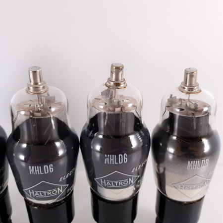 5 X MHLD6 HALTRON TUBE. BLACK PLATES. CO ENA