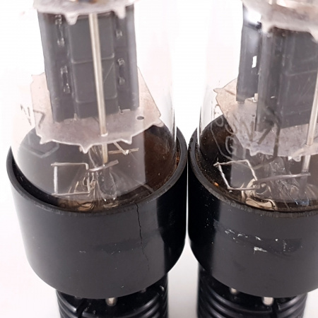 2 X JAN CPR 6SN7GT / VT231 RAYTHEON. BLACK PLATES. USED MATCHED PAIR. CX  ENA