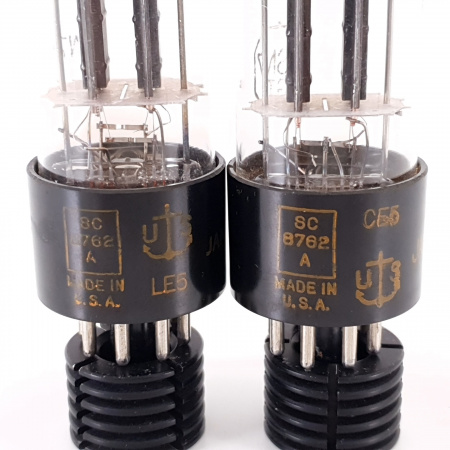 2 X JAN CPR 6SN7GT / VT231 RAYTHEON. BLACK PLATES. USED MATCHED PAIR. CX  ENA