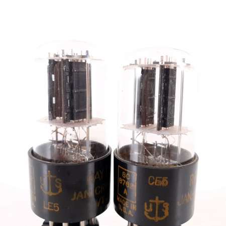 2 X JAN CPR 6SN7GT / VT231 RAYTHEON. BLACK PLATES. USED MATCHED PAIR. CX  ENA
