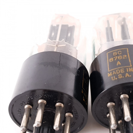 2 X JAN CPR 6SN7GT / VT231 RAYTHEON. BLACK PLATES. USED MATCHED PAIR. CX  ENA