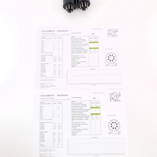 2 X JAN CPR 6SN7GT / VT231 RAYTHEON....