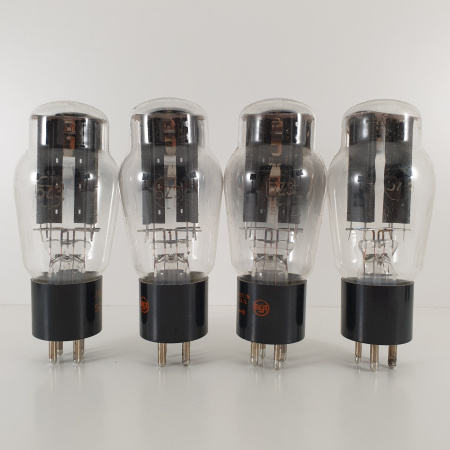 4 X JAN 5Z3 RCA TUBE. 1969 PROD. BLACK PLATES. MATCHED QUAD. CA ENA