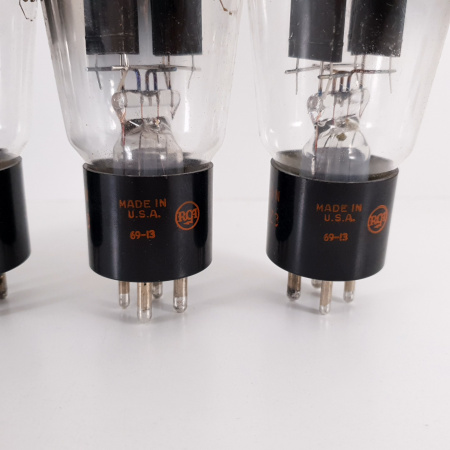 4 X JAN 5Z3 RCA TUBE. 1969 PROD. BLACK PLATES. MATCHED QUAD. CA ENA