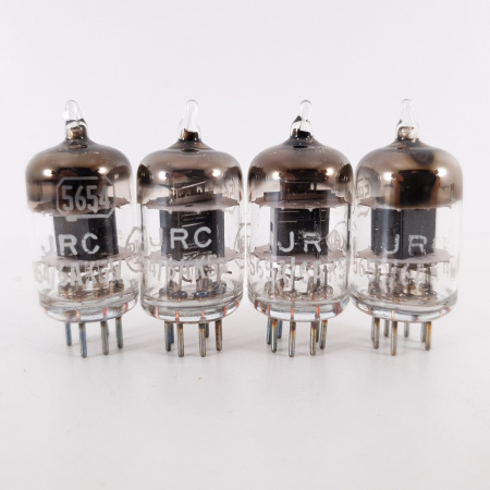 4 X 6AK5W / 5654 RCA TUBE. 1955 PROD. BLACK PLATES. MATCHED QUAD. CT ENA