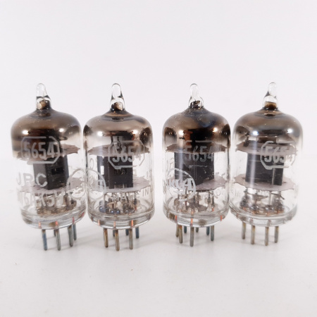 4 X 6AK5W / 5654 RCA TUBE. 1955 PROD. BLACK PLATES. MATCHED QUAD. CT ENA