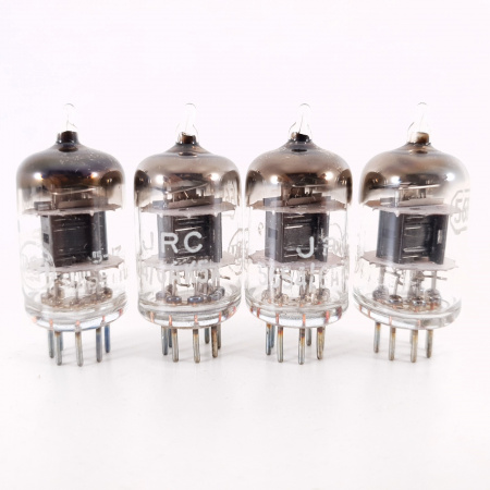 4 X 6AK5W / 5654 RCA TUBE. 1955 PROD. BLACK PLATES. MATCHED QUAD. CT ENA