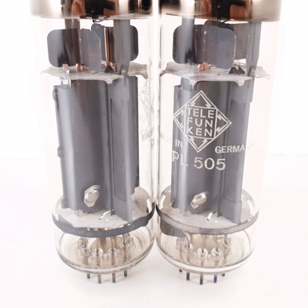 2 X PL505 TELEFUNKEN TUBE. 3 MICA. DUAL GETTER. 120/120 mA MATCHED PAIR. CX ENA