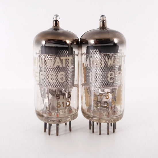 2 X EF86 MINIWATT TUBE. 1950s PHILIPS...
