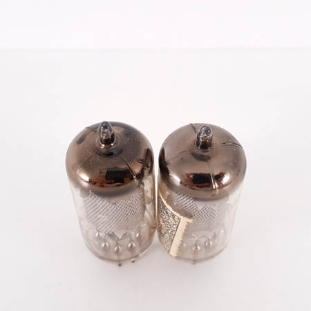 2 X EF86 MINIWATT TUBE. 1950s PHILIPS PROD. MESH PLATE. CX ENA