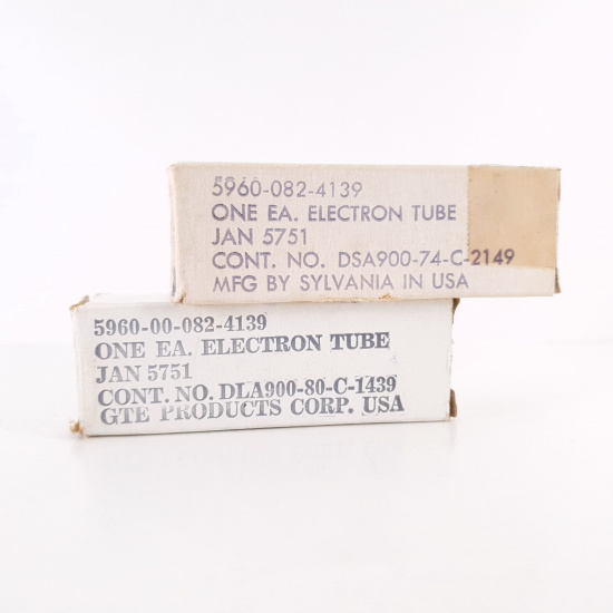 2 X JAN 5751 SYLVANIA TUBE. 1980s...