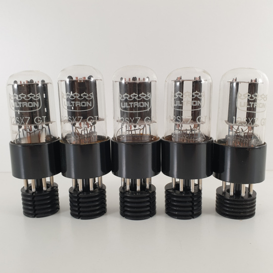 5 X 12SX7GT ULTRON TUBE. BLACK...