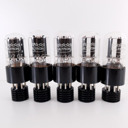 5 X 12SX7GT ULTRON TUBE. BLACK PLATES. MATCHED QUINTET. CO ENA