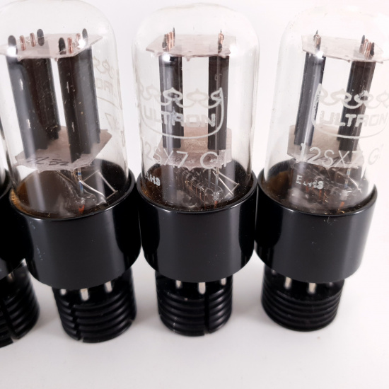 5 X 12SX7GT ULTRON TUBE. BLACK...
