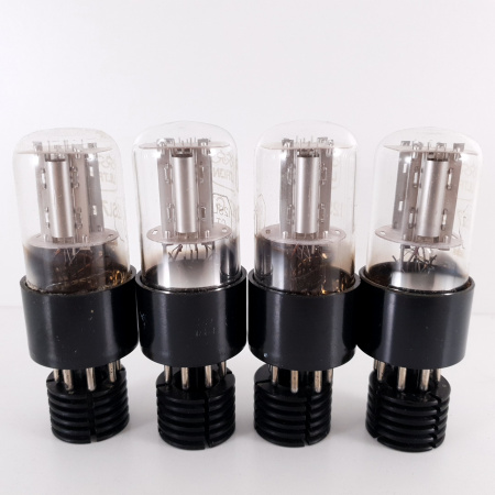 4 X 12SL7GT ULTRON TUBE. GE PROD. SILVER PLATES. 2 MATCHED PAIRS. CO ENA