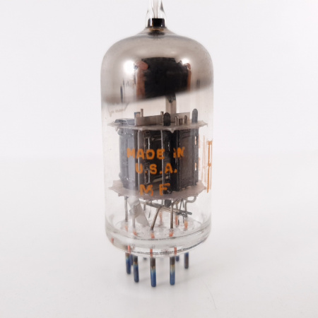 1 X 6U8A RCA TUBE. 1960s PROD. BLACK PLATES. CO ENA