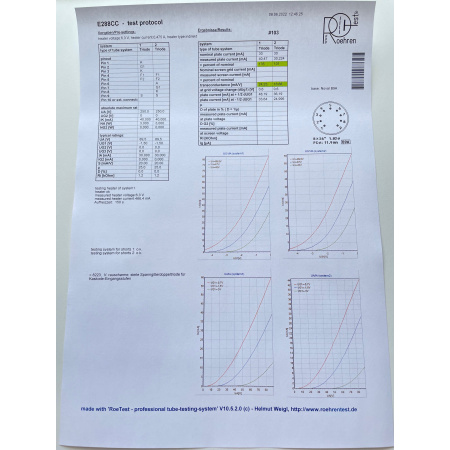 1 X E288CC SIEMENS TUBE. GOLD PIN. 135/101%. CO ENA