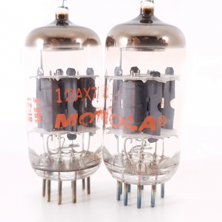 2 X 12AX7 / ECC83 MOTOROLA TUBE. 1980s GE PROD. MATCHED PAIR. CO ENA