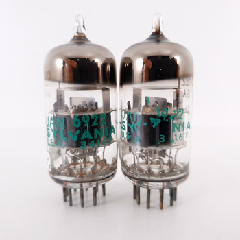2 X JAN 6922 SYLVANIA TUBE....