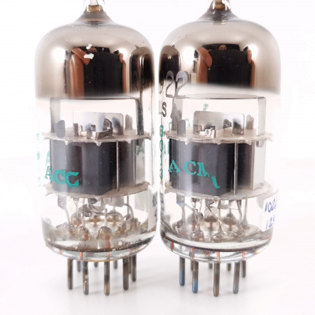 2 X JAN 6922 SYLVANIA TUBE. 1980s PROD. PAIR. CO ENA