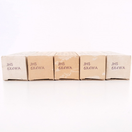 5 X JHS 6X4WA SYLVANIA TUBE. 1966 PROD. BLACK PLATES. QUINTET. CO ENA