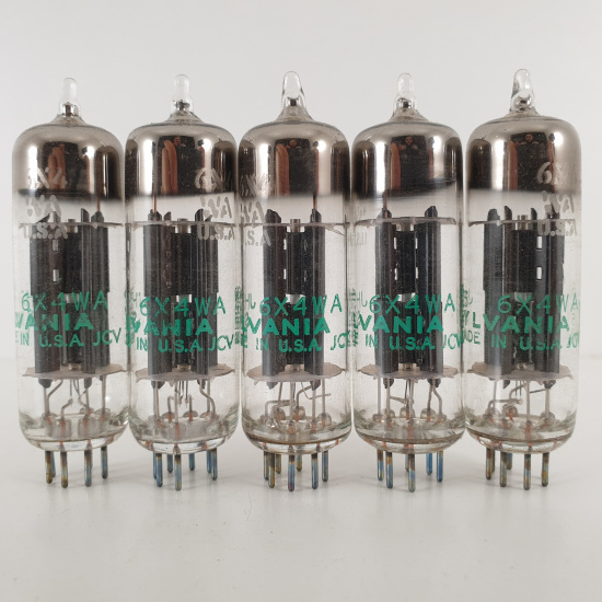 5 X JHS 6X4WA SYLVANIA TUBE. 1966...