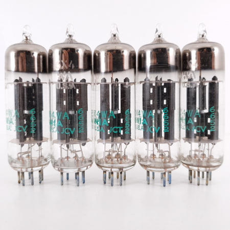 5 X JHS 6X4WA SYLVANIA TUBE. 1966 PROD. BLACK PLATES. QUINTET. CO ENA