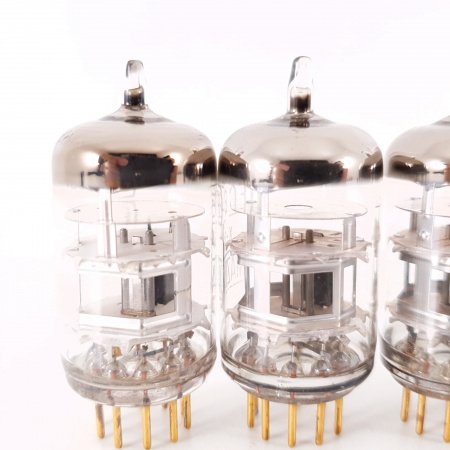 5 X EC88 MAZDA TUBE. TELEFUNKEN PROD. GREY PLATES. 3 MICA. GOLD PIN. CO ENA