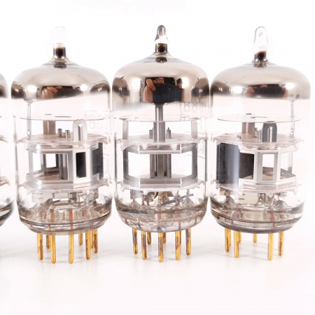 5 X EC88 MAZDA TUBE. TELEFUNKEN PROD. GREY PLATES. 3 MICA. GOLD PIN. CO ENA