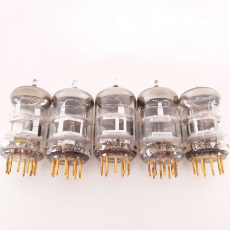 5 X EC88 MAZDA TUBE. TELEFUNKEN PROD. GREY PLATES. 3 MICA. GOLD PIN. CO ENA