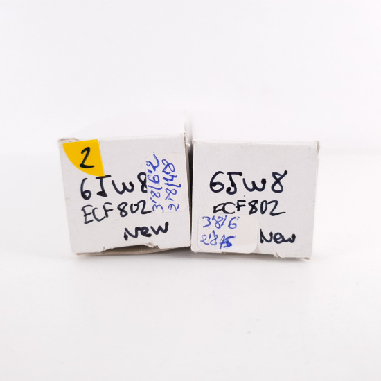 2 X ECF802 / 6JW8 TESLA TUBE. COPPER...