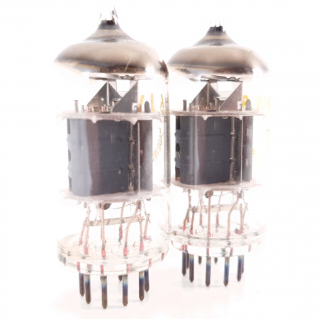 2 X ECF802 / 6JW8 TESLA TUBE. COPPER RODS. MATCHED PAIR. 2. CH114