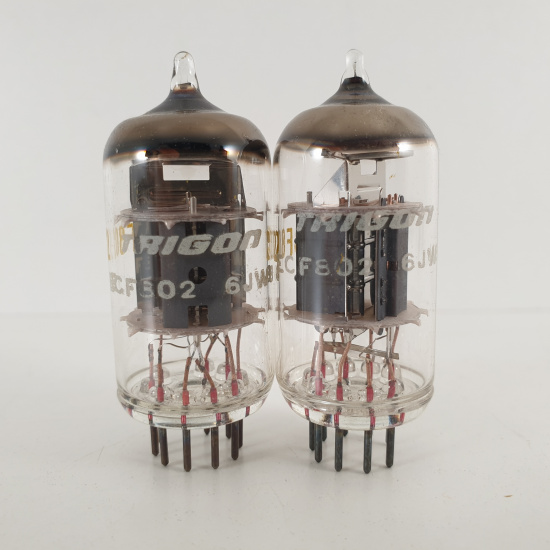 2 X ECF802 / 6JW8 TRIGON TUBE. COPPER...