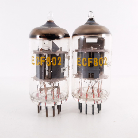 2 X ECF802 / 6JW8 TRIGON TUBE. COPPER RODS. MATCHED PAIR. 4. CH114