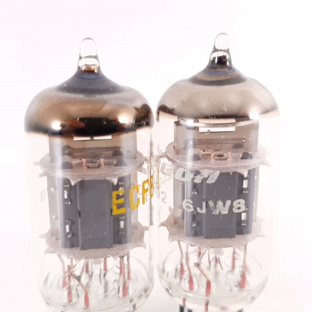 2 X ECF802 / 6JW8 TRIGON TUBE. COPPER RODS. MATCHED PAIR. 4. CH114