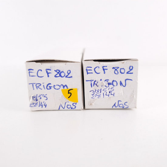 2 X ECF802 / 6JW8 TRIGON TUBE. COPPER...