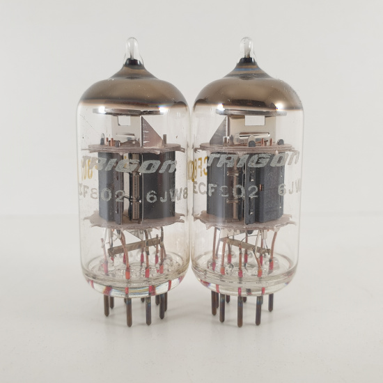 2 X ECF802 / 6JW8 TRIGON TUBE. COPPER...