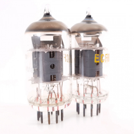 2 X ECF802 / 6JW8 TRIGON TUBE. COPPER RODS. MATCHED PAIR. 5. CH114